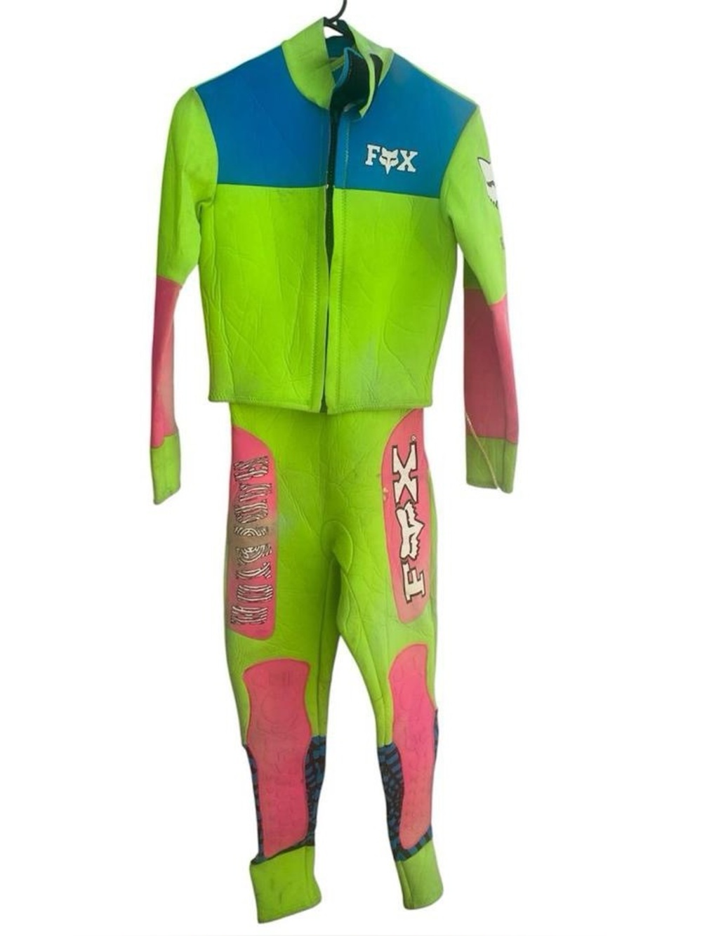 vintage 1990s Fox Racing two-piece jet ski water sports wetsuit size Small